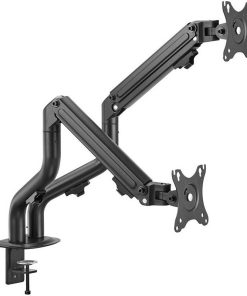 Twisted Minds TM-71-C012 Mechanical Shock Absorber Flat Screen Dual Monitor Arm – Fits 17" to 32" Screens, Supports 2 x 8KG