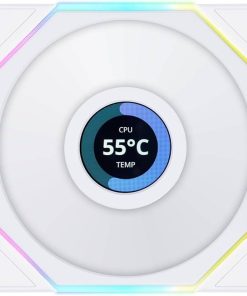 Lian Li UNI Fan TL LCD 120 – White Single Fan, 1 PC Pack (Model 12TLLCD1W)