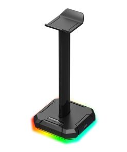 Redragon Scepter PRO HA300 Tabletop Headphone Stand with 10 RGB Lighting Modes and 4 USB Ports