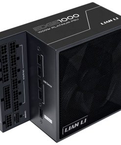 Lian Li EDGE 1000W Fully Modular Low-Noise Power Supply Unit – ATX 3.1 & PCIe 5.1 Compliant, L-Shaped Design, 80-PLUS Gold Efficiency, Built-in USB Expansion Hub, Black