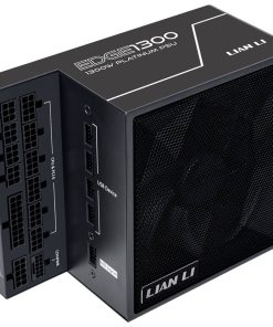 Lian Li EDGE 1300W Fully Modular Low-Noise Power Supply Unit – ATX 3.1 & PCIe 5.1 Compliant, L-Shaped Design, 80-PLUS Platinum Efficiency, Built-in USB Expansion Hub, Black