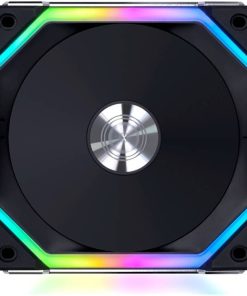 Alternative view of Lian Li UNI Fan SL120 V2 RGB – Black Triple Pack, Includes Controller (Model UF-SL120V2-3B)