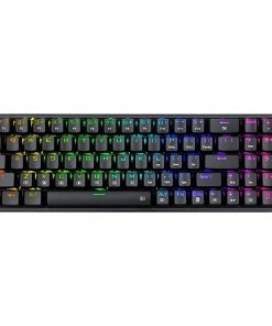 Redragon K628 Pollux 75% Wired RGB Gaming Keyboard – 78 Keys, Hot-Swappable, Compact Mechanical, 100% Hot-Swap Socket, Free-Mod Plate Mounted PCB, Dedicated Arrow Keys & Numpad, Red Switch