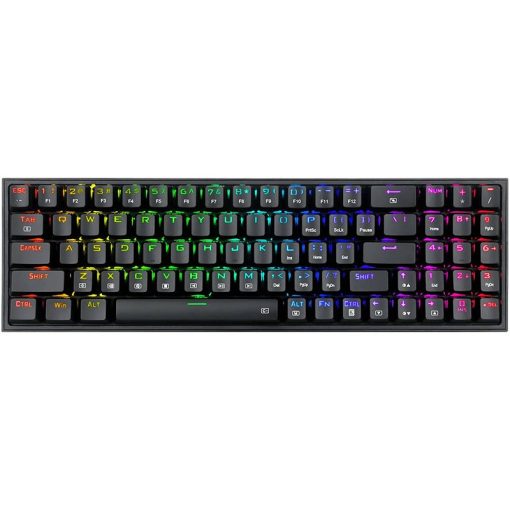 Redragon K628 Pollux 75% Wired RGB Gaming Keyboard – 78 Keys, Hot-Swappable, Compact Mechanical, 100% Hot-Swap Socket, Free-Mod Plate Mounted PCB, Dedicated Arrow Keys & Numpad, Red Switch