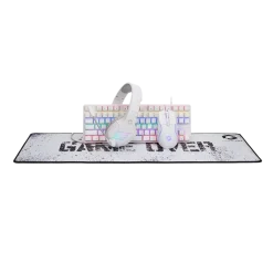 Alternative view of GAMEON VIPER XA All-In-One Arctic Series Gaming Bundle – Mechanical Keyboard, Headset, Mouse & Mousepad with RGB Lighting Effects, Blue Switches, 7200 DPI, Immersive Sound, Ergonomic Design (Model GO-VIPER-XA)