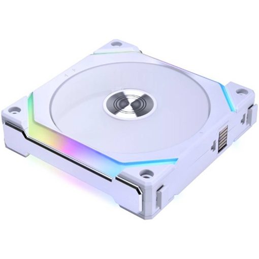 Lian-Li UNI FAN SL V2 Revolutionized Daisy-Chain ARGB Fan, Modular 120mm Fans, Up to 2000 RPM Fan Speed, 64.5 CFM Airflow, Sophisticate Lighting Effects, 3 Pack, White - G99.12SLV23W.00 - Image 2