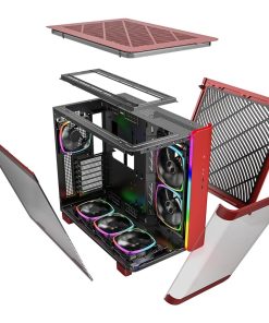 Montech King 95 Red with Tempered Glass Panels