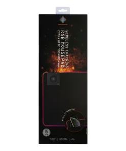 Alternative view of Deltaco Gaming GAM-092 RGB Gaming Mousepad – Wireless Charger, 900x400 mm, Black