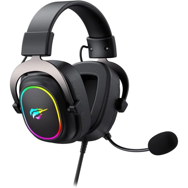 Havit H2002P Gaming Headset – 7.1 Virtual Surround, 53MM High Magnetic Drivers, Cool RGB, Pluggable Mic, Black - Image 2