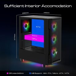 GAMDIAS ATHENA M6 LITE with Tempered Glass Side Panel