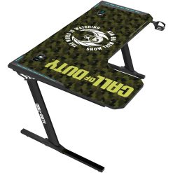 Durable RGB Gaming Desk with Cable Organizer and Cup Holder