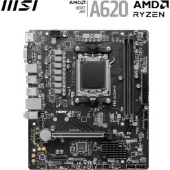 MSI PRO A620M-E AM5 motherboard with HDMI and VGA display support