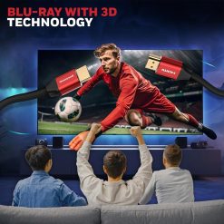 Alternative view of High-Speed HDMI 2.1 Cable with Ethernet – 8k@60Hz, 4K@120Hz UHD Resolution, 2 Meters, 48 Gbps High Speed, Compatible with All HDMI-Enabled Devices