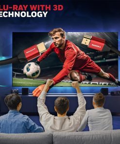 Alternative view of High-Speed HDMI 2.1 Cable with Ethernet – 8k@60Hz, 4K@120Hz UHD Resolution, 2 Meters, 48 Gbps High Speed, Compatible with All HDMI-Enabled Devices