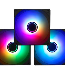 Alternative view of Thermalright TL-C12B-S V3 120mm ARGB CPU Fan – 1500RPM Speed, Black Computer Case Fan, Quiet 4pin PWM PC Fan, for S-FDB Bearing CPU Cooler, ARGB Mirror Light Effect (3 Fans)