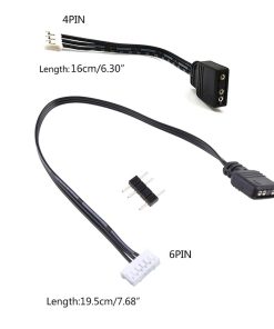 Alternative view of Fan Adapter Cable – 6Pin to 5V ARGB 3Pin Converter Cord