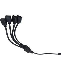 Alternative view of 12V 4-Pin RGB Splitter Cable - LED Strip Connector, 1 to 4 Extension Cable for 5050 LED Tape Light and Computer Fan Motherboard (5-12V)
