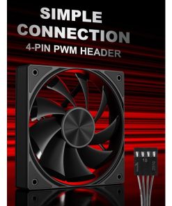 Alternative view of High-Performance Non-RGB PC Cooling Fans – Black, Quiet and Efficient Cooling Solution for Enhanced Airflow in Computer Cases