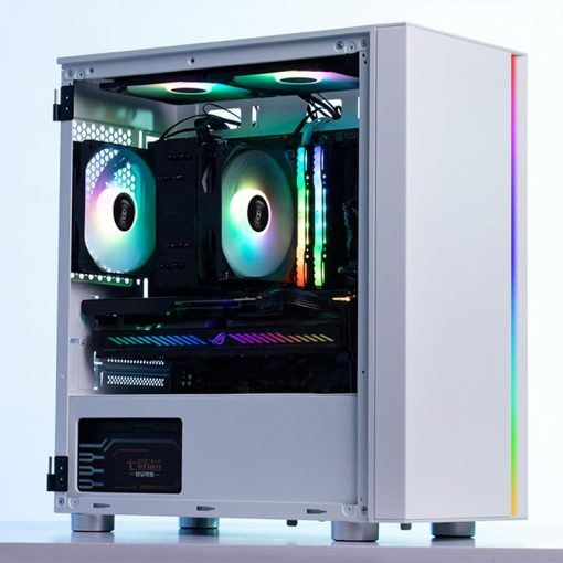 High-Performance Fixed-RGB PC Cooling Fans – Black, Quiet and Efficient Cooling Solution with Integrated Lighting for Enhanced Airflow and Aesthetic Appeal in Computer Cases - Image 2