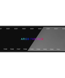 Alternative view of 1-to-9 PWM & ARGB Fan HUB Splitter – 4 Pin PWM, 3 Pin Addressable RGB Adapter, SATA Interface Concentrator for Desktop PC