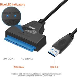 Alternative view of USB 3.0 to SATA Cable Adapter – 5Gbps Data Transfer Speed, Plug and Play, 2.5" HDD & SSD External Hard Drive Compatible, Black