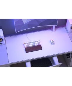 Alternative view of Glorious 3XL Extended Gaming Mouse Pad/Mat – 48"x24" Size, for Desk, Rubber Base, Computer, Stitched Edges, White | GW-3XL