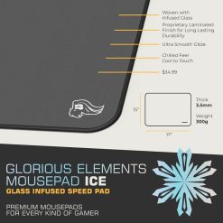 Glorious Element ICE Surface Speed Mouse Pad Black