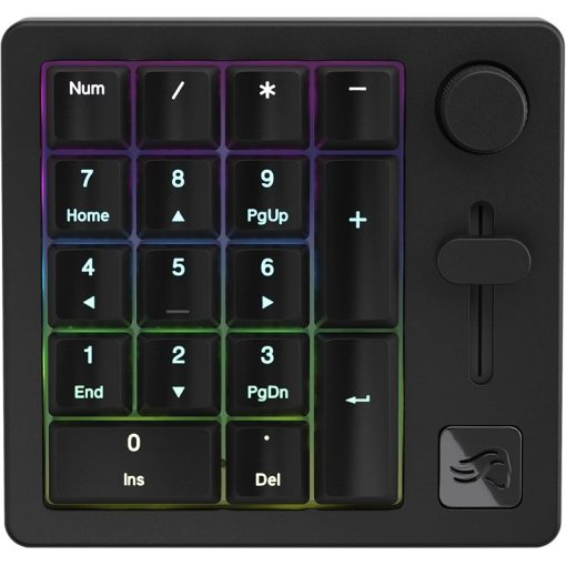 Glorious GMMK Numpad Prebuilt Dual Wireless Macro Pad – CNC Machined Aluminum Body, Vibrant Per-Key RGB Illumination, Prog Slider & Rotary Knob, 76H Wireless Battery Life, Black | GLO-GMMK-NPFOX-B - Image 2