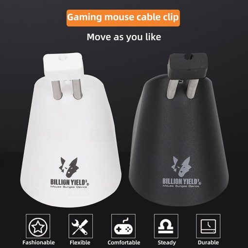 Glorious Mouse Bungee – Rubber Base, Rubber Clip, Spring-Adjustable Arm, White | G-MB-WHITE - Image 2