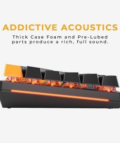 Alternative view of Glorious GMMK 2 96% Arabic & English RGB Gaming Keyboard – TKL Hot Swappable Mechanical Keyboard, Linear Switches, Wired, Full-Size Keyboard, Black RGB Keyboard