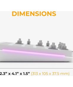 Alternative view of Glorious GMMK 2 TKL Wired Mechanical Keyboard – 96% Layout, Fox Linear Switches, Hot Swappable, CNC Aluminum Top Frame, RGB LED Backlighting, Arabic Layout, USB-C, White | GLO-GMMK2-96-FOX-W-AR