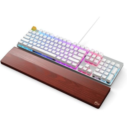Glorious GMMK White Ice Edition RGB Modular Mechanical Gaming Keyboard – Gateron Brown Switches, White | GLO-GMMK-FS-BRN-W - Image 2