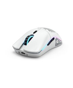 Glorious Model O Wireless Gaming Mouse Matte White with RGB lighting