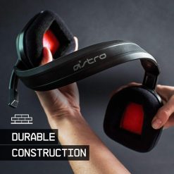 Alternative view of Astro A10 Wired Gaming Headset – Enhanced Comfort, High-Quality Sound, Durable Construction, Flip-to-Mute Microphone, Multi-Platform Compatibility – Gray/Red | 939-001530