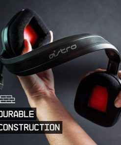 Alternative view of Astro A10 Wired Gaming Headset – Enhanced Comfort, High-Quality Sound, Durable Construction, Flip-to-Mute Microphone, Multi-Platform Compatibility – Gray/Red | 939-001530