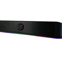 Alternative view of Twisted Minds RGB 2.0 Desktop Soundbar, 2.0 Channel Computer Speaker with Dynamic Lighting Bar, Audio-Light Sync/Display, Touch-Control Backlit with Volume Knob, USB Powered w/ 3.5mm Cable