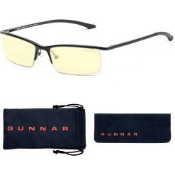 Alternative view of Gunnar Emissary Computer Glasses – Onyx Frame, Amber Lens Tint, Blocks Up to 100% of UV Light, Adjustable Floating Nose Pads, Digital Eye Strain Reduction | ST003-C001