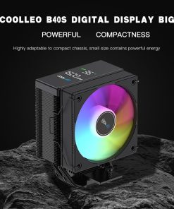Buy COOLLEO B40S ARGB CPU Cooler in Bahrain – All Black Design