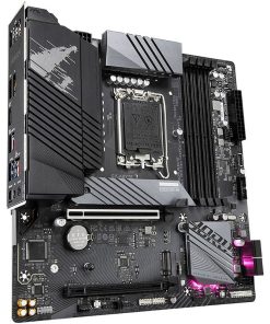 GIGABYTE B760M AORUS ELITE Micro ATX with PCIe x16 and SATA