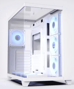Acegeek Horizon White Type C ATX Case Interior and Cooling Fans