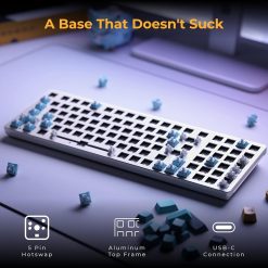 Alternative view of GLORIOUS Gaming GMMK 2 Full Size (96%) Barebones (Frame Only) - Mechanical Gaming Keyboard Frame, Full Size (96%), Aluminium, Customisable, Per Key RGB, American QWERTY Layout - White