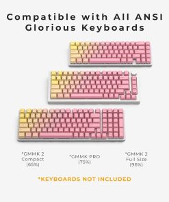 Alternative view of Glorious Forge PBT Keycaps - Premium Pink Grapefruit Gradient, Super-Durable, Customizable Keycap Set for Mechanical Keyboards GLO-KC-GPBT-PG