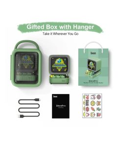 Alternative view of Divoom Ditoo-Mic Retro Pixel Art Portable Bluetooth Speaker with Microphone Karaoke Function - Green