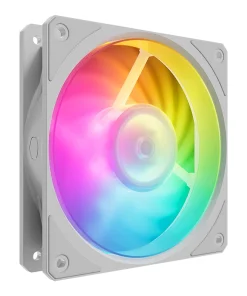 Alternative view of High-Performance Fixed-RGB PC Cooling Fans – White, Quiet and Efficient Cooling Solution with Integrated Lighting for Enhanced Airflow and Aesthetic Appeal in Computer Cases