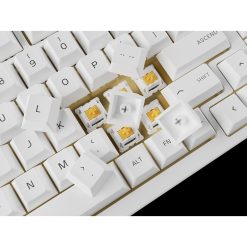Gloriouses PBT White Key Caps for Mechanical Keyboard - 114 Key Caps Set GLO-KC-GPBT-W KB675