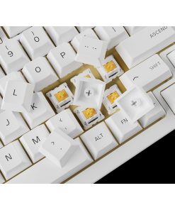 Gloriouses PBT White Key Caps for Mechanical Keyboard - 114 Key Caps Set GLO-KC-GPBT-W KB675