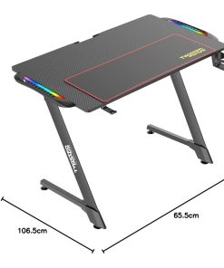 Z Shaped Gaming Desk for Home Office Use
