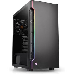 Thermaltake H200 TG Black Gaming Case with Tempered Glass and RGB Fans