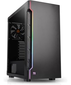 Thermaltake H200 TG Black Gaming Case with Tempered Glass and RGB Fans