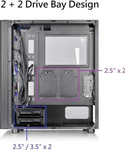 Thermaltake V250 ARGB Mid-Tower Chassis with Side Tempered Glass Panel